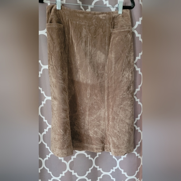 J. Jill Soft Brown A-Line Corduroy Skirt - Picture 4 of 9